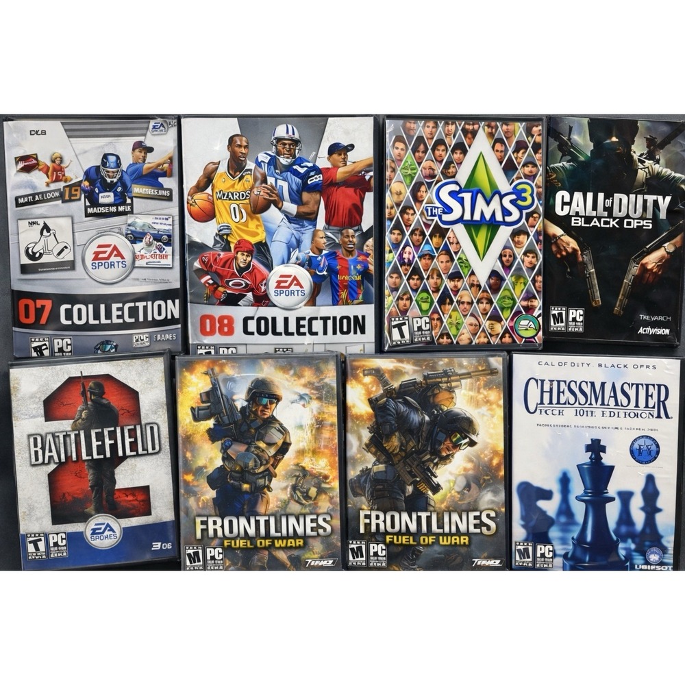 EA Sports 07 & 08 Collection PC Bundle + Sims 3 Black Ops Battlefield 8 Game Lot